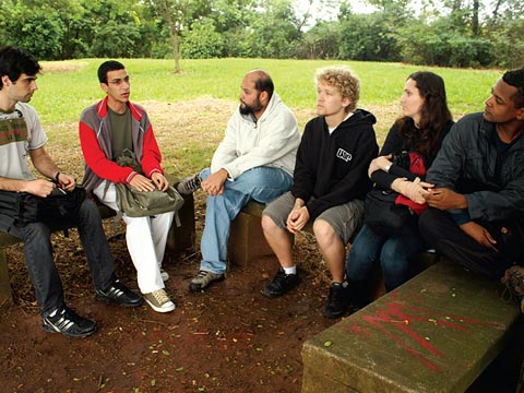 Grupo Focolare reunido na Praça do Relógio (foto: Teresa Perosa) Grupo Focolare reunido na Praça do Relógio (foto: Teresa Perosa)