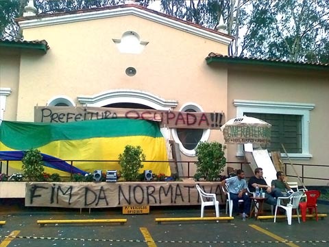 Edifício da Coordenadoria do Campus permaneceu ocupado por sete dias (foto: Lara Zanini)