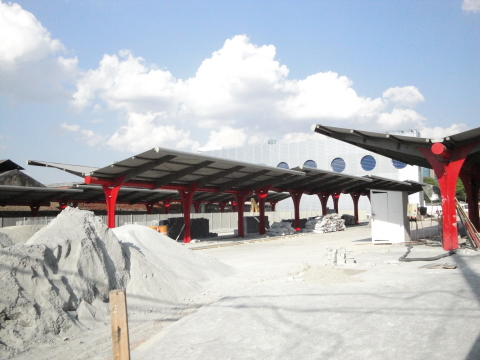 Obras no terminal de ônibus do metrô Butantã, que deve ser inaugurado ainda este ano (foto: Leonardo Martin)