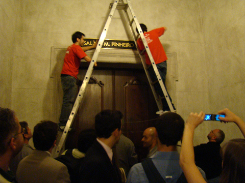 Pinheiro Neto não empresta mais seu nome a sala da FD (foto: Hugo Neto) Pinheiro Neto não empresta mais seu nome a sala da FD (foto: Hugo Neto)