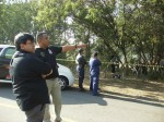 Inspetor da Guarda Universitária explica o ocorrido para delegado da Polícia Militar (foto: Andressa Pellanda)