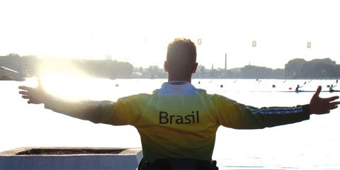 Fernando Fernandes no Mundial de Canoagem, em Poznan, na Polônia (foto: Arquivo Pessoal)