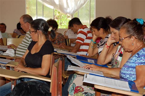 Educadores participam de formação ministrada pelo programa “Escravo Nem Pensar” em Rio Maria, no Pará (foto: Divulgação/Programa “Escravo Nem Pensar”)
