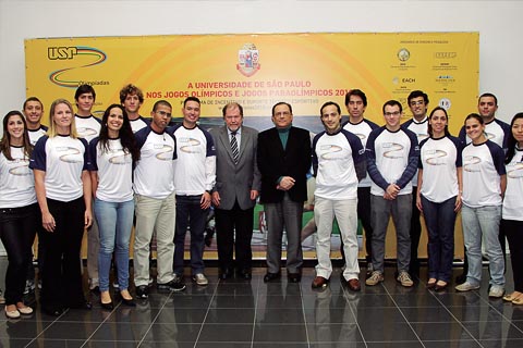Programa USP nas Olimpíadas recebeu atletas e estagiários no dia 28 (foto: Marcos Santos/Divulgação)