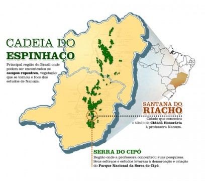 Cadeia do Espinhaço (infográfico: Vinícius Pereira)