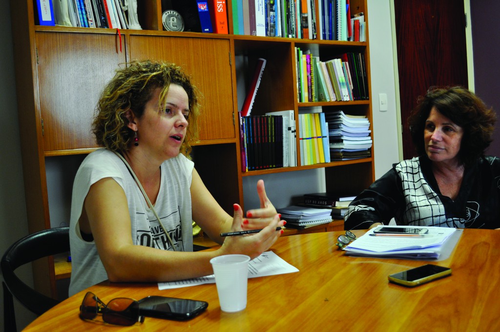Da esquerda para a direita, Lindiane Moretti e Diana Gonçalves (foto: Jeferson Gonçalves)
