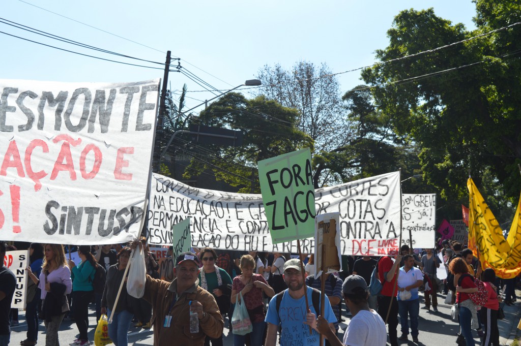 Greve foi deflagrada pelos estudantes por Contratações de docentes e funcionários, Cotas e Permanência. Foto: Acervo Jornal do Campus.