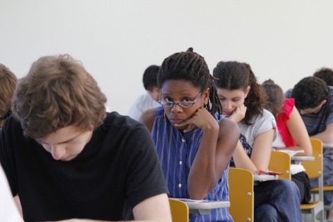 Estudantes realizaram as provas da primeira fase do vestibular da Fuvest. Foto: Marcos Santos/USP Imagens